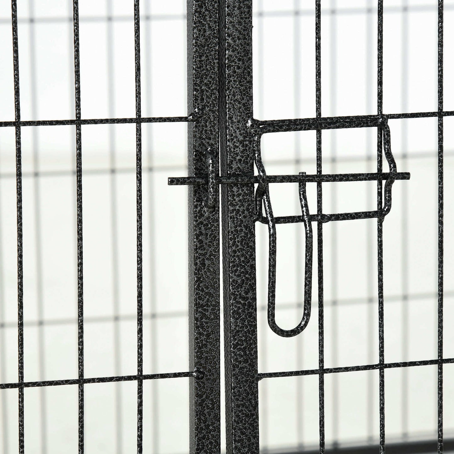 Pawhut Parque Para Perros De 12 Paneles Con 2 Puertas 80x60 Cm Gris_3