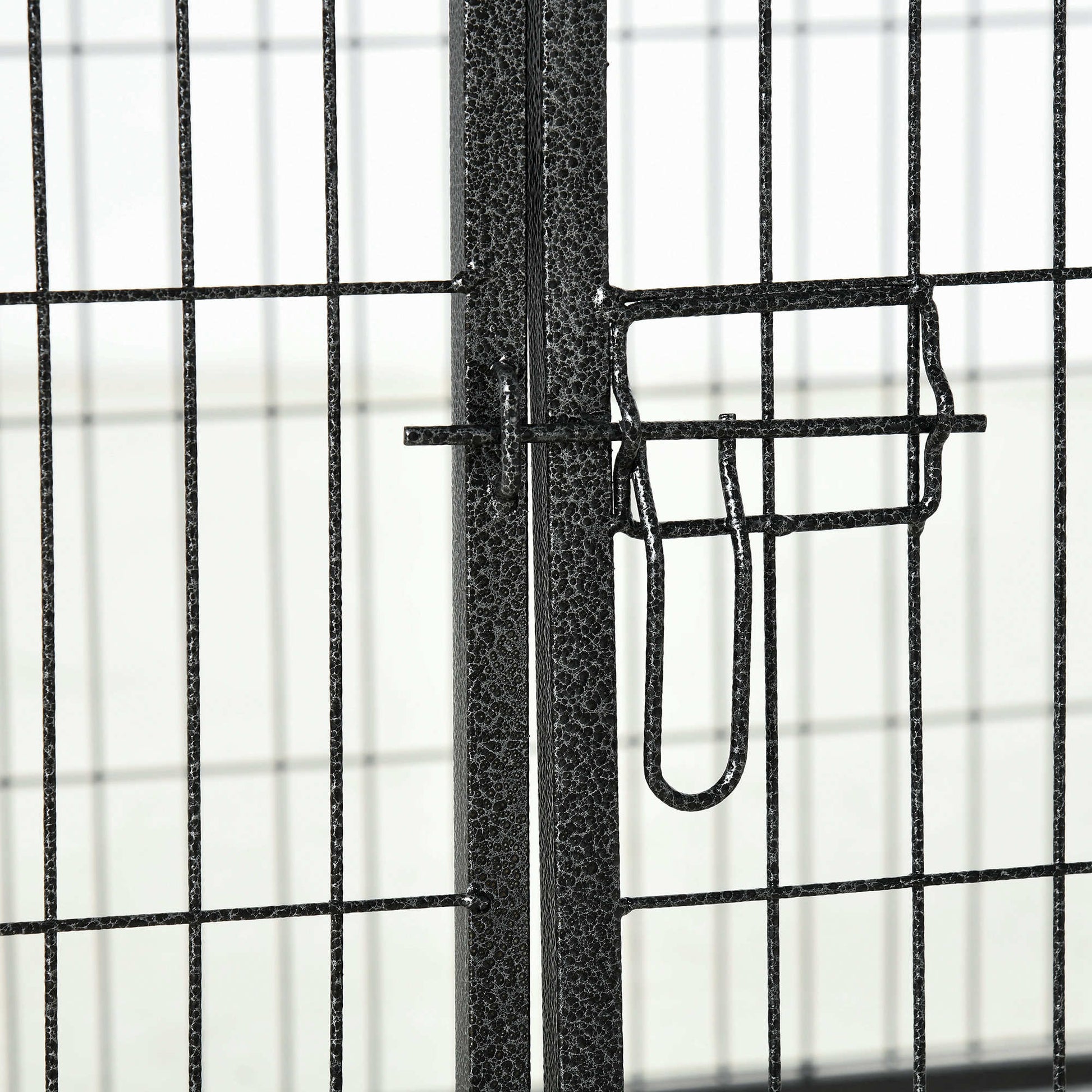 Pawhut Parque Para Perros De 12 Paneles Con 2 Puertas 80x60 Cm Gris_3