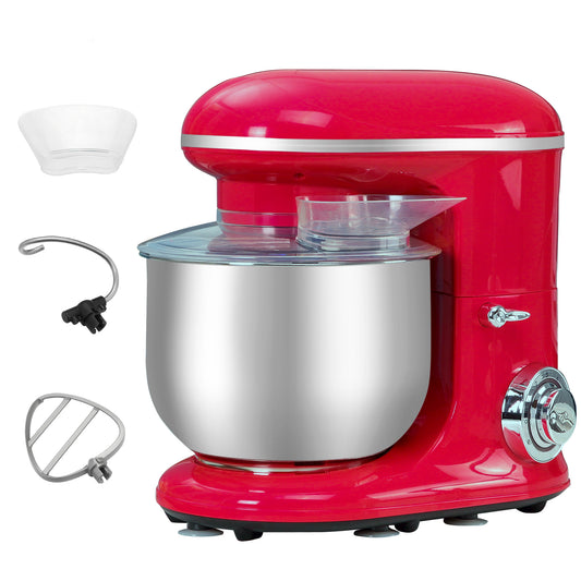 Homcom Batidora Repostería 1200w 6 Velocidades Bol De Acero Inoxidable De 5,5 L_0
