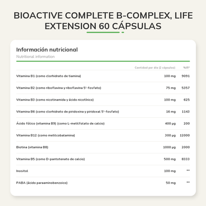 Información nutricional