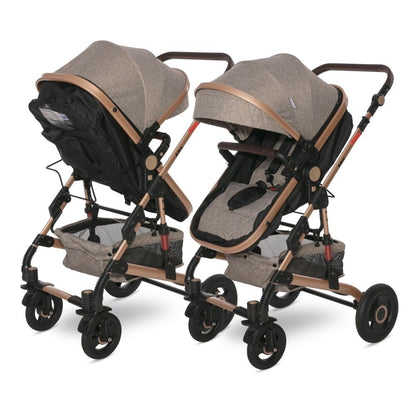 Carrito De Bebé Dúo Convertible Alba Premium Pearl Beige_4