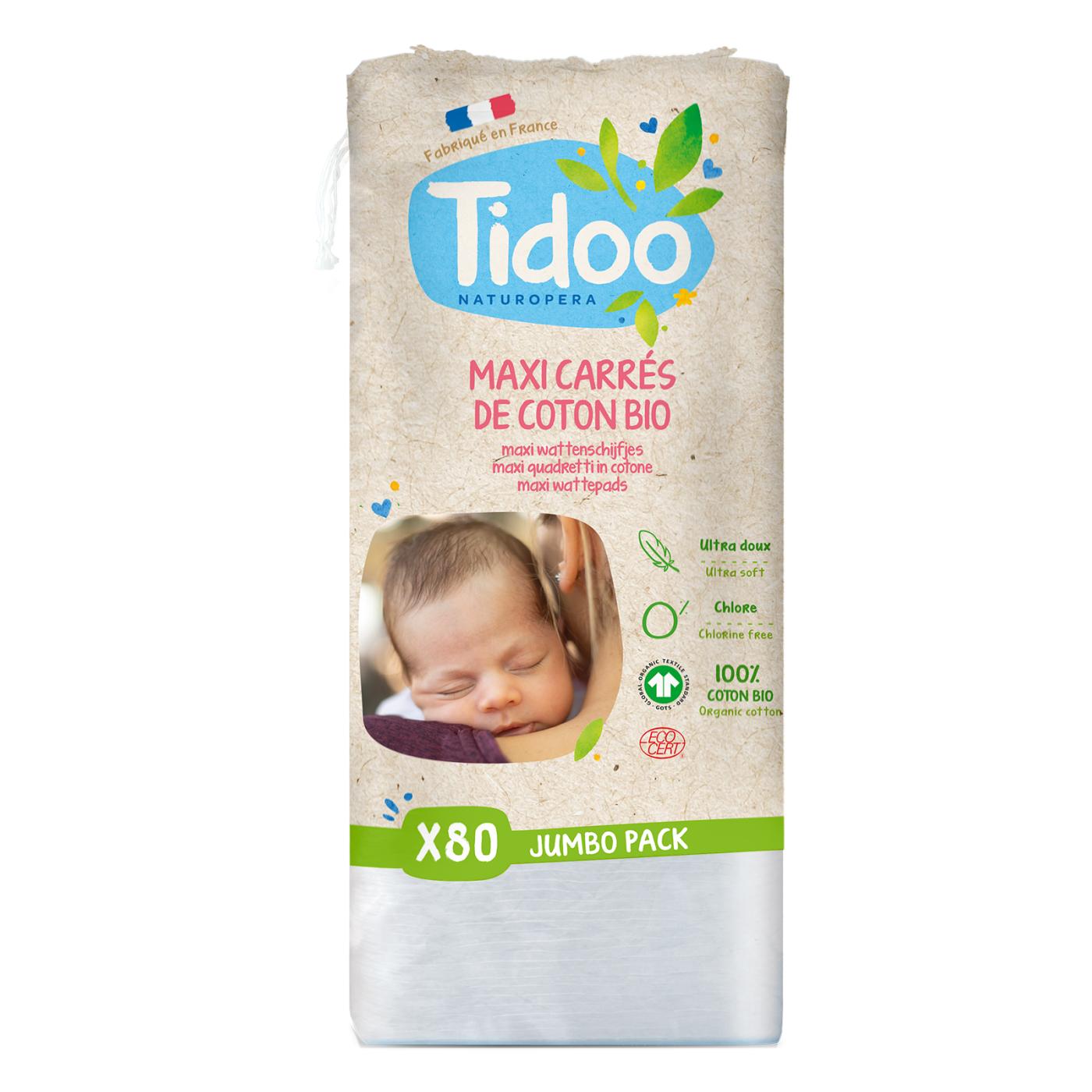 Panos de limpeza Tidoo Ultra Soft Maxi Cotton, 80 panos