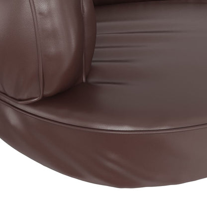 Vidaxl Cama Para Perros De Espuma Cuero Sintético Marrón 88x65 Cm_5