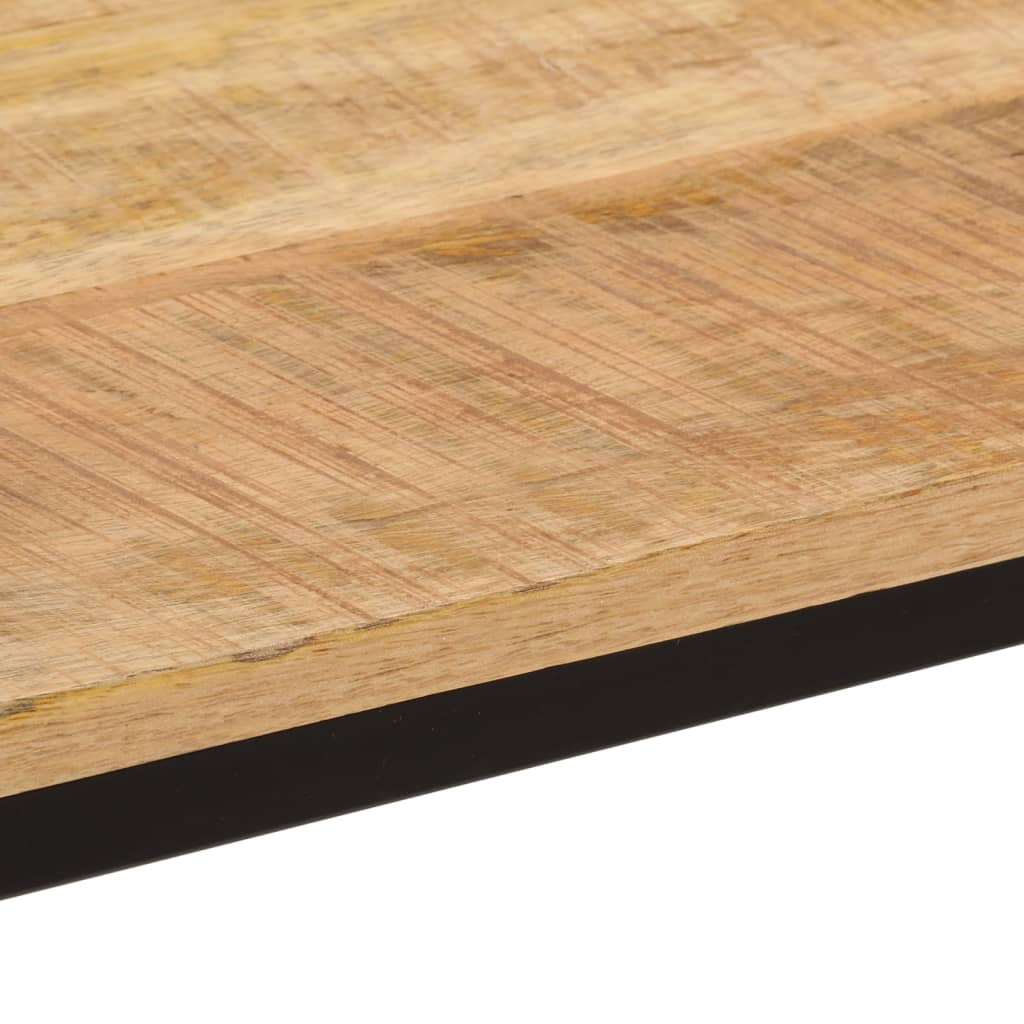Mesa De Comedor Madera Maciza Mango Rugosa Y Hierro 110x30x75cm_3