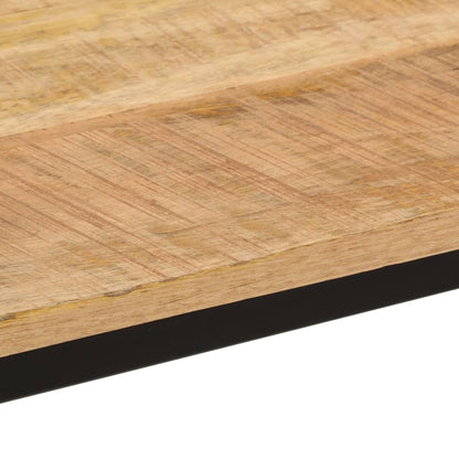 Mesa De Comedor Madera Maciza Mango Rugosa Y Hierro 110x30x75cm_3