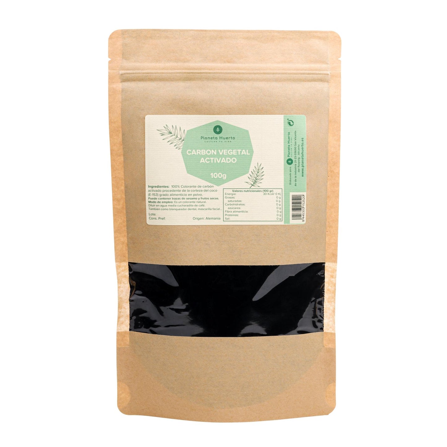 Carvão ativado em pó Planeta Huerto 100 gr