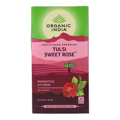 Tulsi Sweet Rose Biológico Índia 25 saquetas