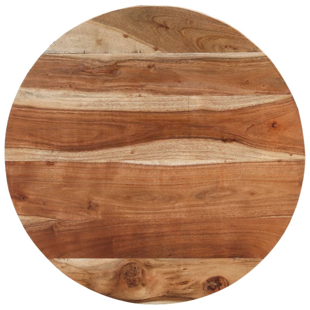 Mesa De Centro De Madera Maciza De Acacia Ø68 Cm_1