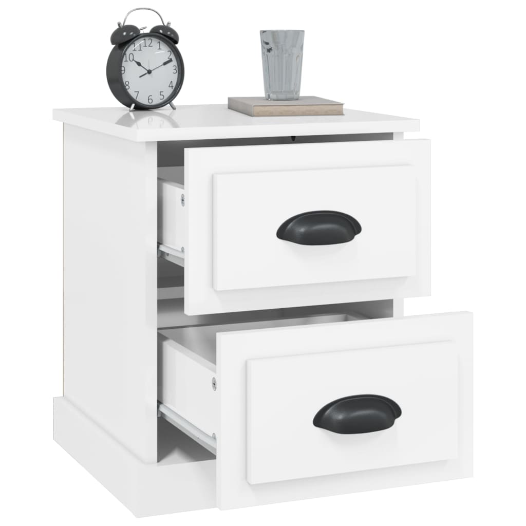 Mesitas De Noche 2 Uds Madera Blanco Brillante 39x39x47,5 Cm_4
