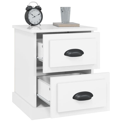 Mesitas De Noche 2 Uds Madera Blanco Brillante 39x39x47,5 Cm_4
