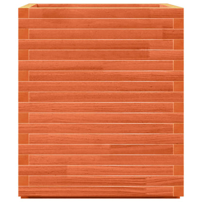 Jardinera Exterior Madera Maciza Pino Marrón Cera 60x60x72 Cm_5