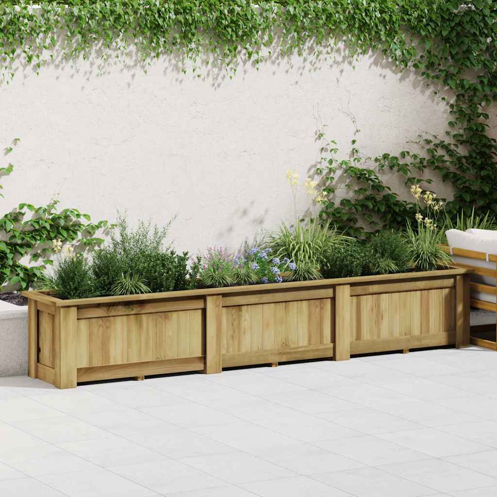 Arriate De Madera De Pino Impregnada 291x50x50 Cm_2