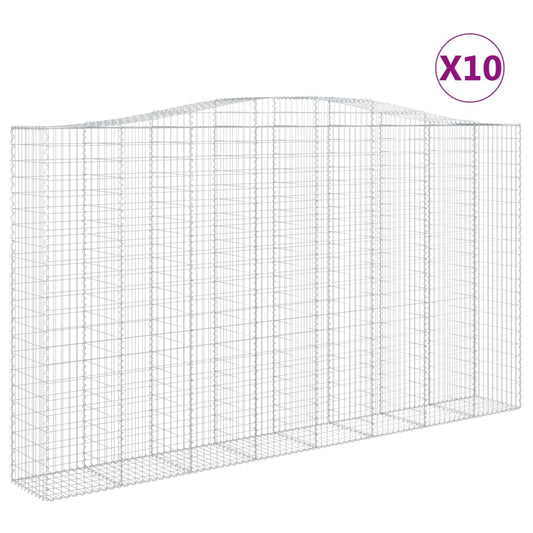Cestas De Gaviones 10 Uds Forma De Arco Hierro 400x50x220/240cm_0