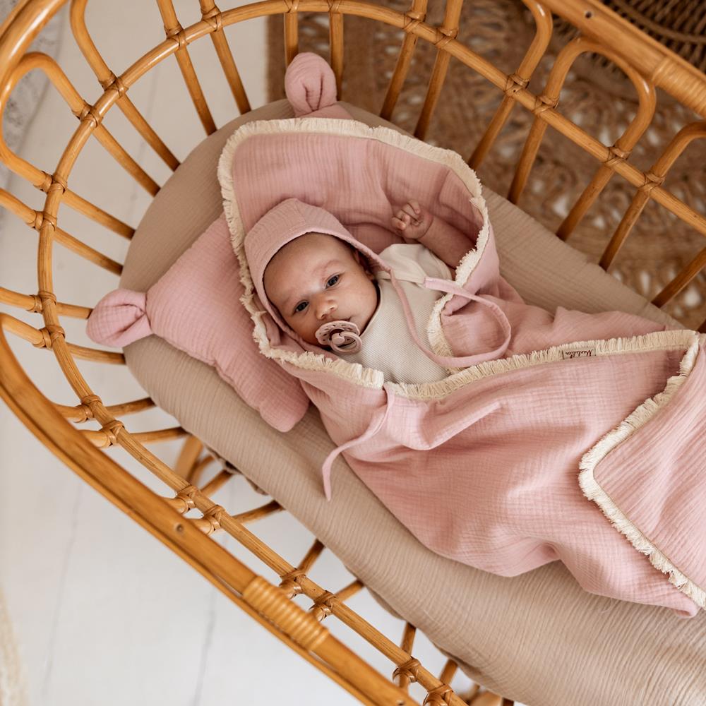 Manta Muselina 100% Algodón 70x100 Cm Rosa Muslin Baby_2