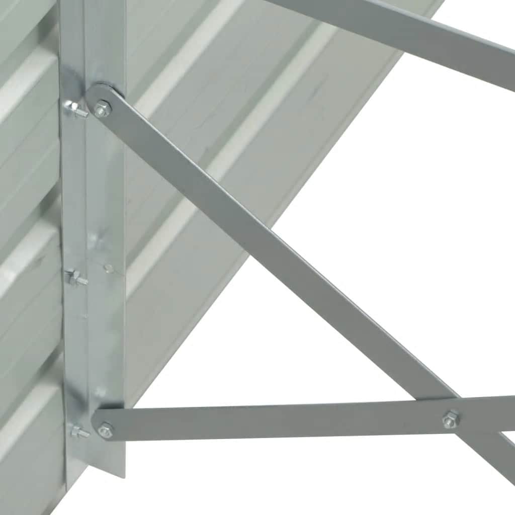 Arriate De Jardín De Acero Galvanizado Gris 480x80x45 Cm_4