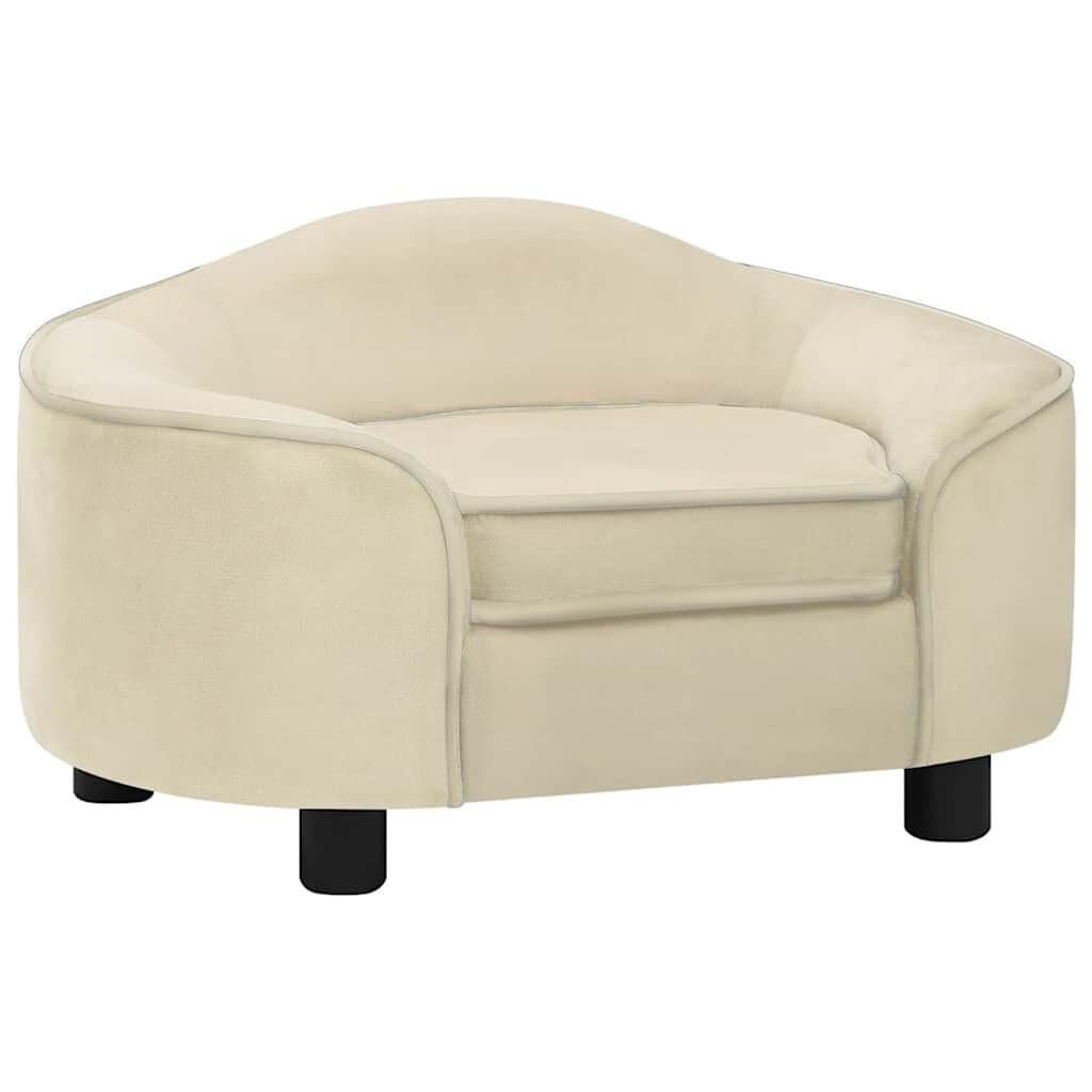 Vidaxl Sofá Para Perros Felpa Crema 67x47x36 Cm_0