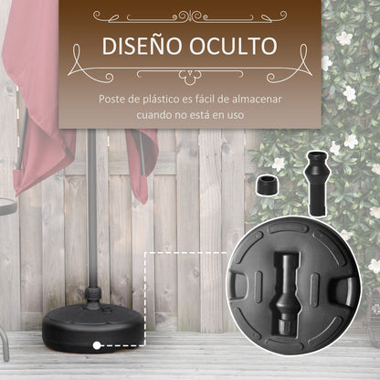 Outsunny Base De Sombrilla Rellenable Agua 13kg O Arena 19kg Para Jardín Terraza_5