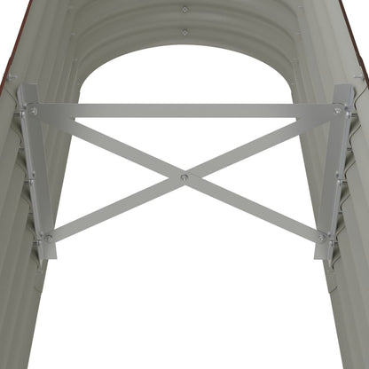 Jardinera Arriate Acero Galvanizado Marrón 152x40x36 Cm_4