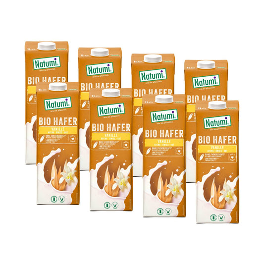 Pack de 8 Bebidas Natumi de Aveia e Baunilha Biológica 1 L