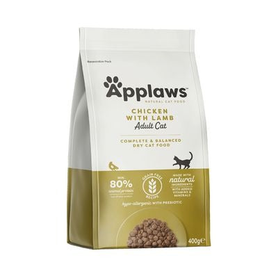 Applaws Cat Dry Frango e Cordeiro 400g Alimento natural sem cereais para gatinhos