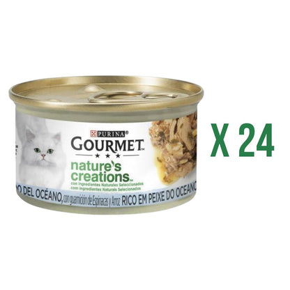 Pack de 24 Mini Filetes Gourmet Nature's Creations Ricos em Peixes do Oceano 85g