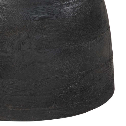 Mesa Auxiliar Madera Maciza De Mango Negra Ø40x40 Cm_4