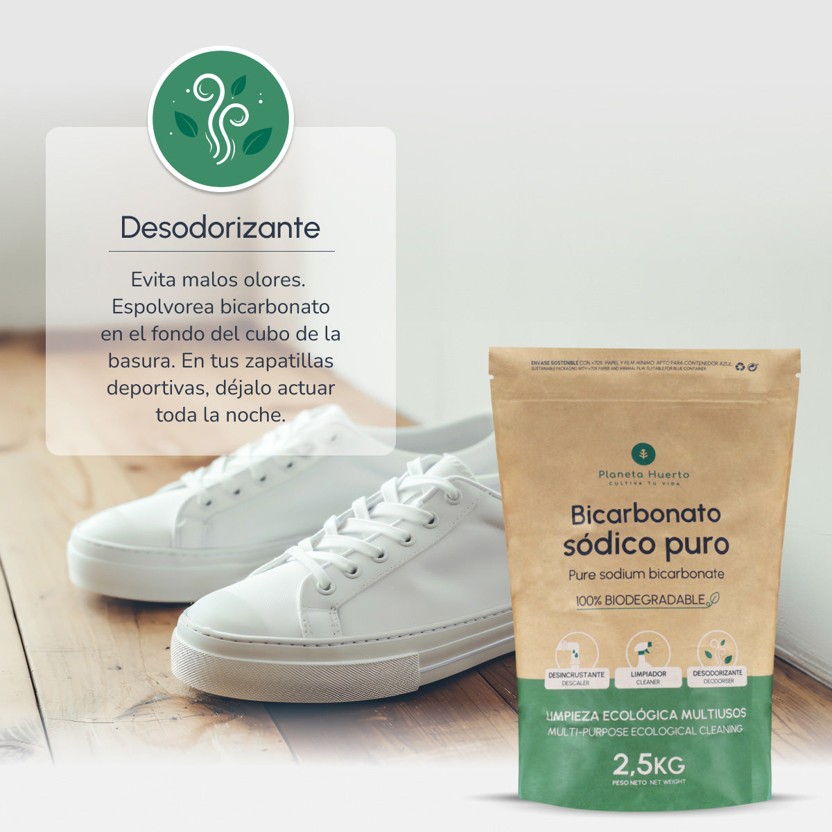Embalagem 3x Planeta Huerto Bicarbonato de Sódio 2,5 Kg