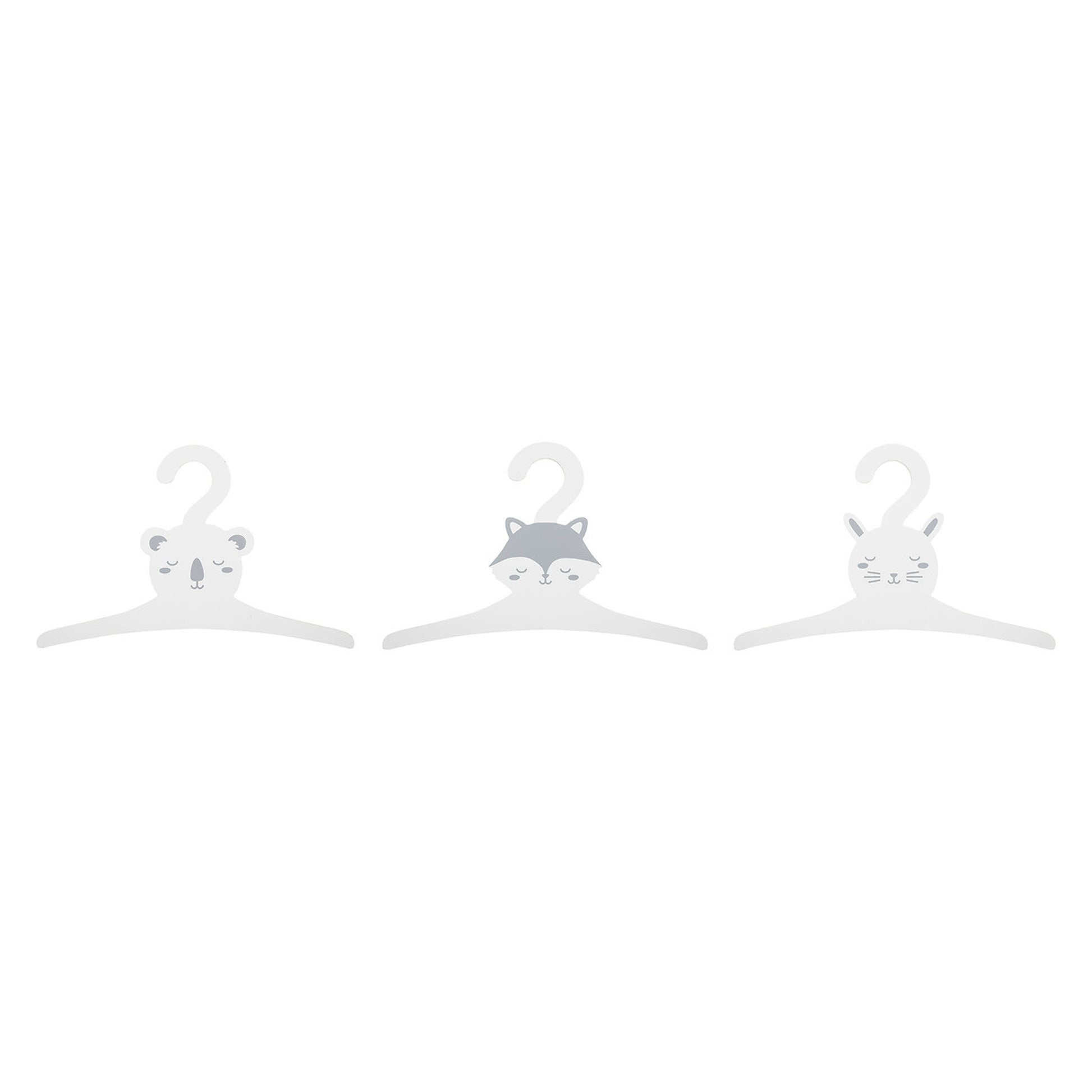 Juego De 3 Perchas Para Niños En Madera Blanco_0