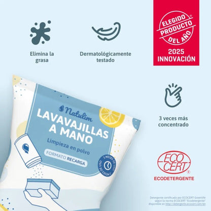 Polvo Lavavajillas a mano limón Natulim 250 g
