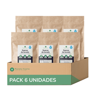 Embalagem de 6 Nozes para Lavar Planeta Huerto 700 gr