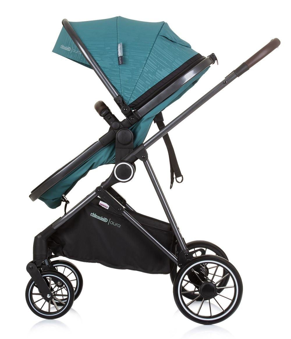 Carrito De Bebé Trio Convertible Aura Hasta 22 Kg Teal_2