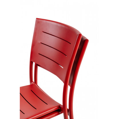 Lote De 4 Sillas De Jardín Apilables Inari - Aluminio - Muebles De Jardín - 45x59,5xh84cm_3