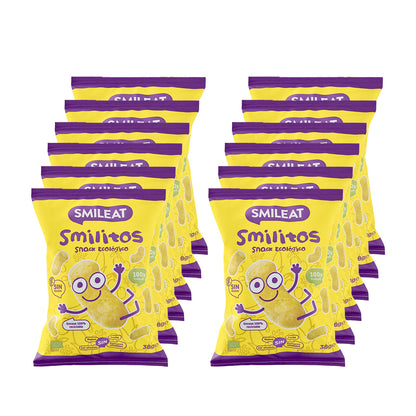 Embalagem de 12 Smilitos, minhocas orgânicas Smileat, 38g