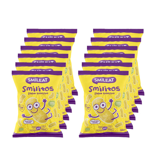 Embalagem de 12 Smilitos, minhocas orgânicas Smileat, 38g