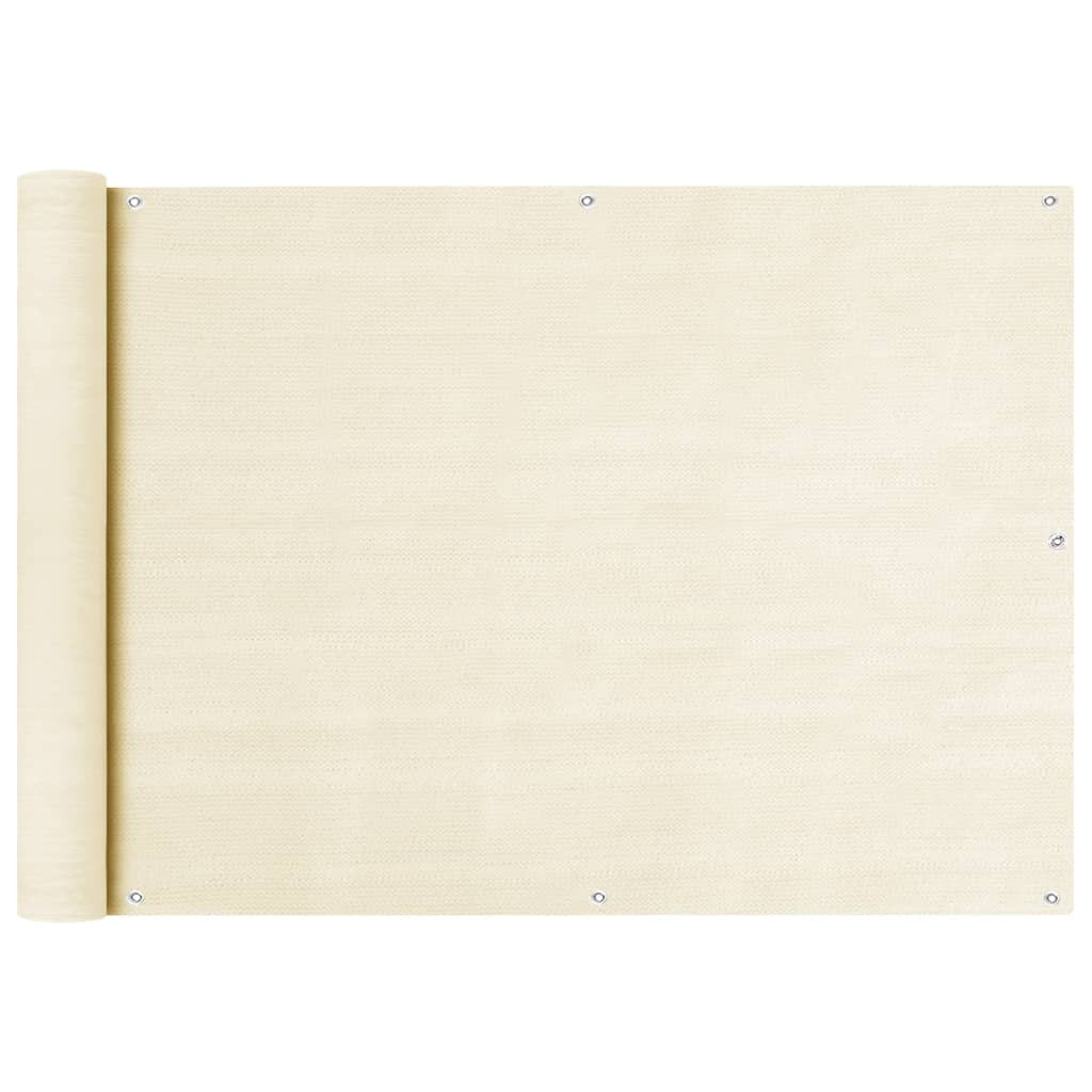Vidaxl Toldo Para Balcón Hdpe Crema 75x500 Cm_0