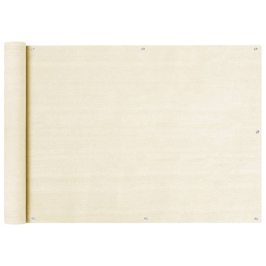 Vidaxl Toldo Para Balcón Hdpe Crema 75x500 Cm_0