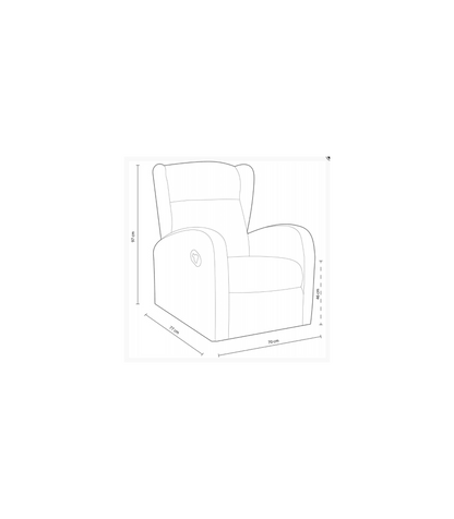 Sillon Relax Modelo Home Bali Orejero Textil Bali Gris Marengo, 97cm(alto) 70 Cm(ancho) 77 Cm(fondo)_2