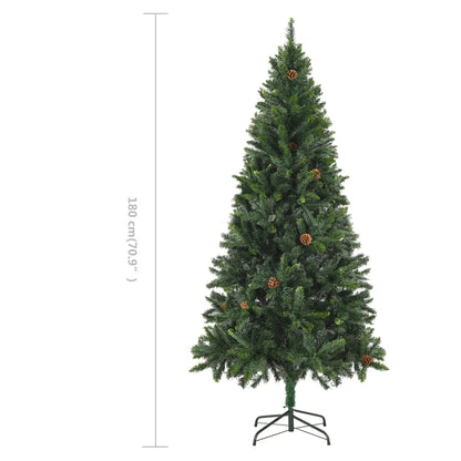 Vidaxl Árbol De Navidad Artificial Con Piñas Verde 180 Cm_2
