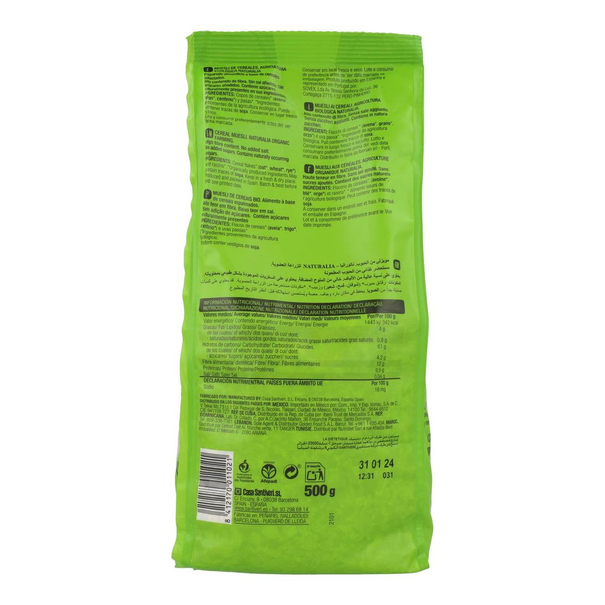 Cereal Biológico Muesli -N- 500Gr Santiveri