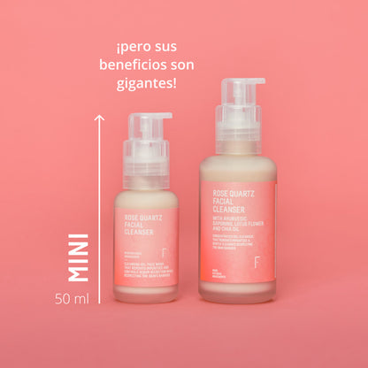 Tamanho mini - Limpador facial de quartzo rosa, Freshly Cosmetics, 50 ml
