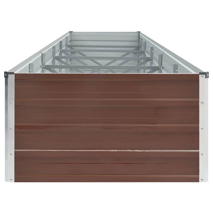 Arriate De Jardín De Acero Galvanizado Marrón 480x80x45 Cm_3