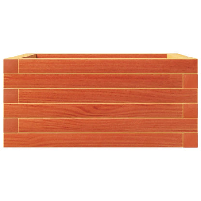 Jardinera De Madera Maciza De Pino Marrón Cera 50x50x23 Cm_4