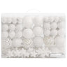 Conjunto de bolas de Natal Vidaxl 111 peças em poliestireno branco