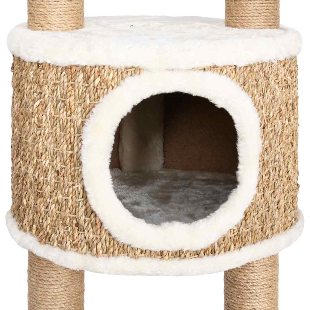Árbol Para Gatos Con Poste Rascador 126 Cm Hierba Marina_5