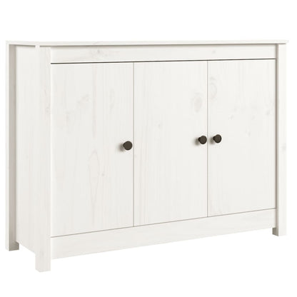 Aparador De Madera Maciza De Pino Blanco 100x35x74 Cm / Vetonek_3
