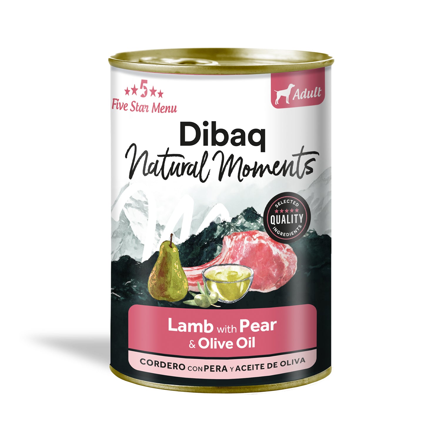 Dibaq Natural Moments Adulto Cordero Con Pera, 12 Latas X 380gr_1