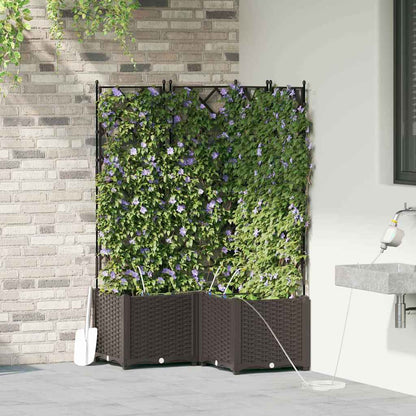 Macetero De Jardín 3 Uds. Marrón 80 X 80 X 142 Cm Pp_2