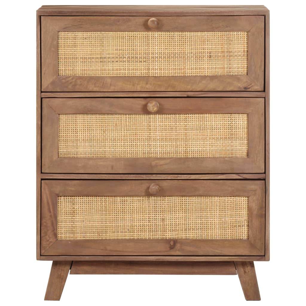 Aparador De Madera Maciza De Mango 61x35x76 Cm_1
