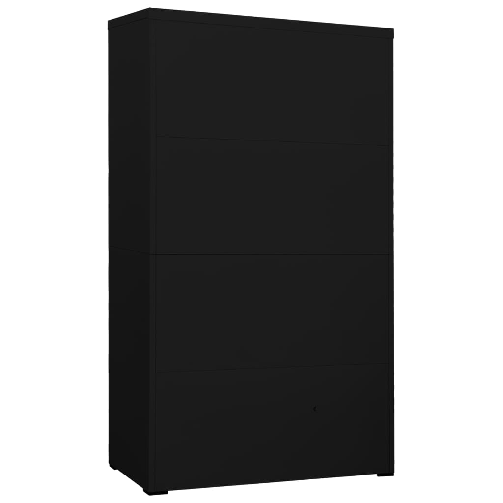 Armario Archivador De Acero Negro 90x46x164 Cm_3