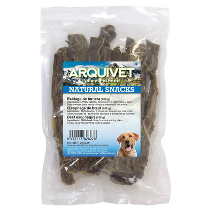 Petisco natural para cães Arquivet esófago bovino 100 g